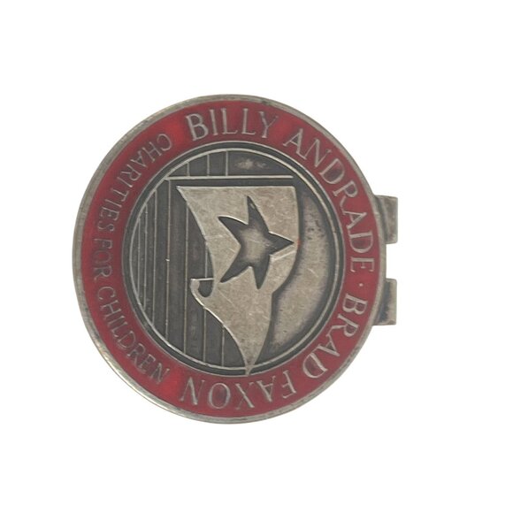 Billy Andrade Brad Faxon Silver Moneey Clip With Red Enamel Charity Design - Picture 6 of 7